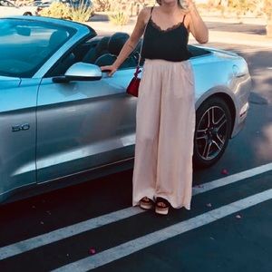 Zara pink palazo pants